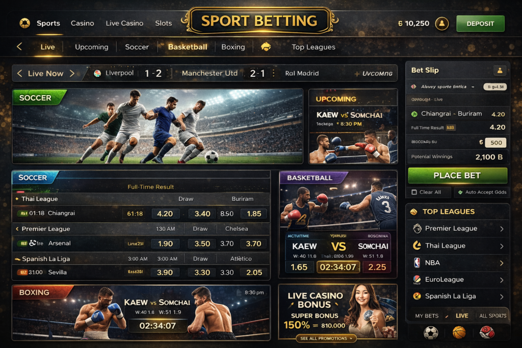 เกมพนันกีฬา (Sportsbook) ยอดฮิตที่ต้องมี! สำหรับผู้สนใจบริการ “รับทำเว็บพนัน”
